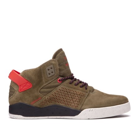 Supra Skytop III Olivengrønne Høye Sneakers Herre [NO-6-W209]